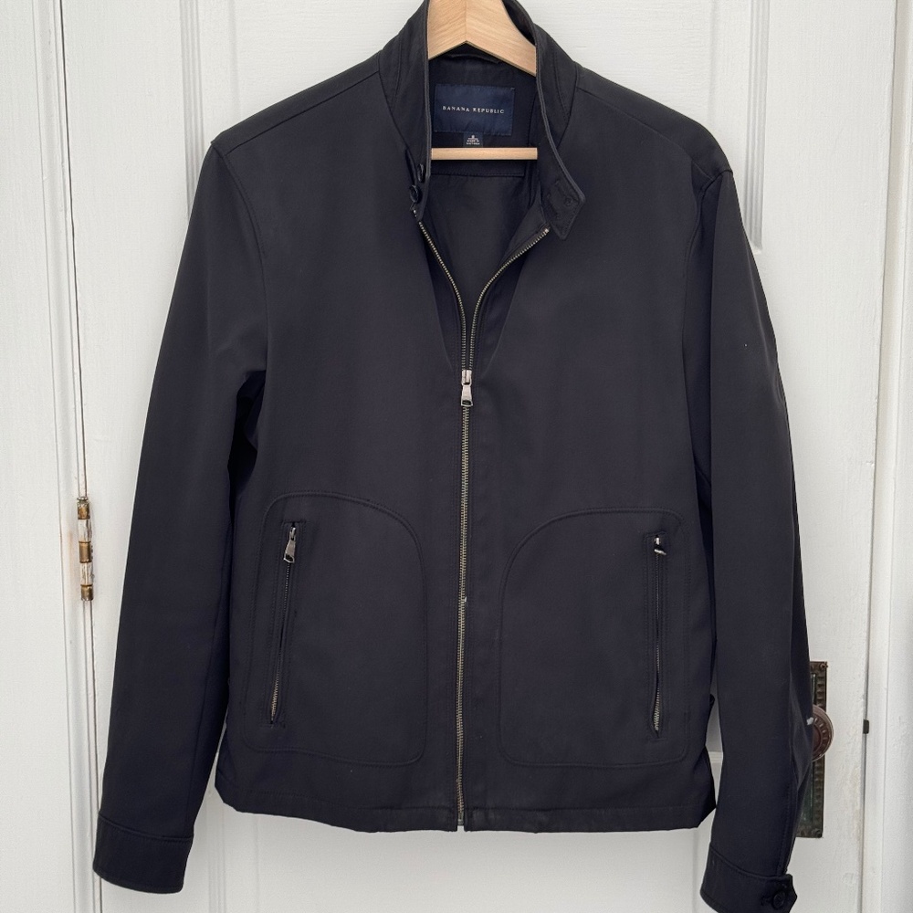Banana Republic Men’s Moto Style Nylon Jacket, Small